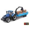 Bburago 10cm Farm tractor Gift Set - New Holland T7.315 HD with 3 trailers