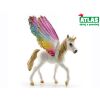 D - Figurka Jednorožec okřídlený duhový 9 cm