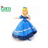 C - Figurka Princezna v modrých šatech 9 cm