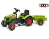 Šlapací traktor Claas Arion s vlečkou