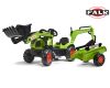 Šlapací traktor Claas Arion s nakladačem, rypadlem a vlečkou