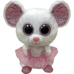 BOOS NINA, 24 cm - white ballerina mouse (1)