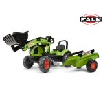 Šlapací traktor Claas Arion s vlečkou a nakladačem