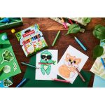 Trojhranné pastelky - STABILO Trio silná krátká Animal Vibes - 12 ks sada - s motivy zvířat