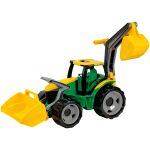 Traktor se lžící a bagrem, zeleno žlutý, 107cm