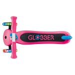 Globber Koloběžka tříkolečková Primo Lights V2 Fuchsia Pink svítící kolečka
