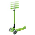 Globber Koloběžka dětská trojkolečková Plus - Primo Foldable Plus Lights V2 Apple Green svítící kole