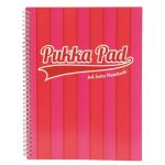 Pukka Pad spirálový blok Jotta Pad A4, 200 stran, linky 8 mm, růžový, linkovaný