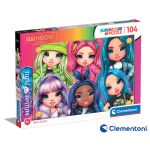 Clementoni - Brilliant puzzle Rainbow High: Duhové kamarádky 104 dílků
