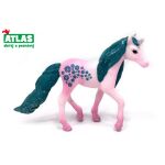 A - Figurka Jednorožec růžový s glitry 10,5 cm