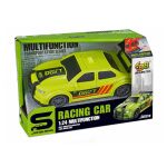 Auto závodní zelené s efekty 16 cm