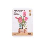 Stavebnice 3D dřevěná - Tulipán 21 cm