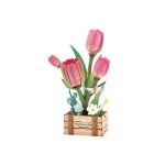 Stavebnice 3D dřevěná - Tulipán 21 cm
