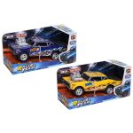 Auto závodní s plameny kovové 21 cm