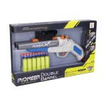 Puška Pioneer Double Barrel s pěnovými náboji a patronami 37 cm