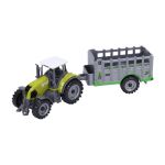 Traktor s ohrádkou kovový 19 cm