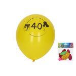 Balónek nafukovací 30 cm - sada 5ks, s číslem 40