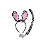 Set karneval - čelenka zebra