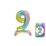 Balónek nafukovací - číslo 9 duha