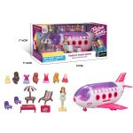 Letadlo s panenkou a příslušenstvím 28 cm