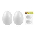 Vajíčko dekorační polystyrénové 9 cm, 2ks