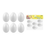 Vajíčko dekorační polystyrénové 6 cm, 6ks