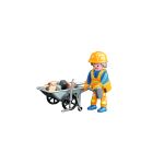 Figurka dělník s kolečkem stavebnice 8,5 cm