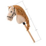 Hobby horse Gracia, béžová klisna na tyči, provázková hříva