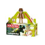 Igráček Paleontolog - figurka s vykopávkami dinosaurů Tyranosaura a Stegosaura