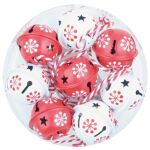 Rolničky s potiskem 3 cm, 8 ks, čer