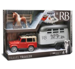 Royal Breeds - Kůň 10 cm s autem a přívěsem 35 cm