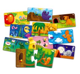 Far Far Land Puzzle párovací domečky zvířat