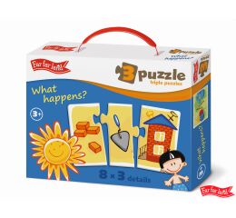 Far Far Land Puzzle činnosti trojice 8 obrázků