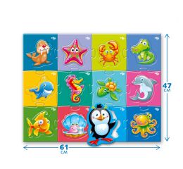 Far Far Land Maxi Puzzle mořská zvířátka 24 dílků 61x47 cm