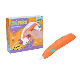 3D pero WIKY oranžové základní sada 10 náplní 10 šablon