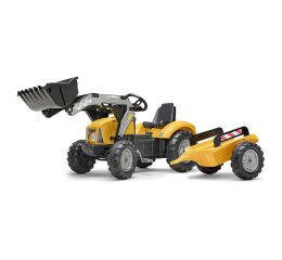 FALK Traktor šlapací SUPER LOADER 2054AM s nakladačem a přívěsem - žlutý