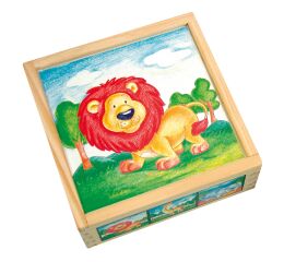 Kostky skládací divoká zvířata 9 ks