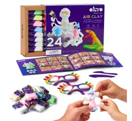 OKTO Samoschnoucí modelovací hmota set bílá a pastel 24 ks