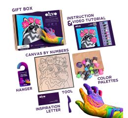 OKTO Mýval výtvarná sada malování na plátno 29x29 cm