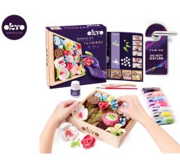 OKTO – Výtvarná modelovací sada „DIY květiny“ (21 × 21 cm)