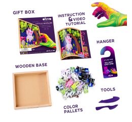 OKTO Modelování Malý svět v rámečku motiv "Netopýr" 21x21 cm