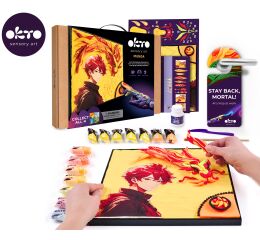 OKTO Manga motiv živlů "Oheň" výtvarný set 30x40 cm