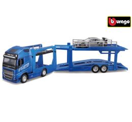 Bburago 1:43 STR FIRE Multicar Carrier - Volvo FH16 w/Porsche 911 GT2 RS