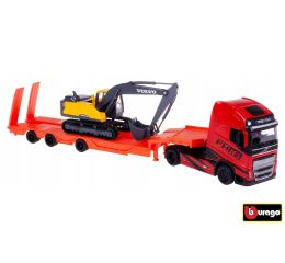 Bburago 1:43 Kamion Construction Volvo FH16 Globetrotter 750XXL s bagrom Volvo EC220E