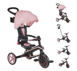 Globber Tříkolka dětská skládací 4v1 - Deep Pastel Pink