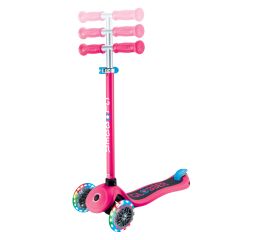 Globber Koloběžka tříkolečková Primo Lights V2 Fuchsia Pink svítící kolečka