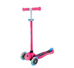 Globber Koloběžka tříkolečková Primo Lights V2 Fuchsia Pink svítící kolečka