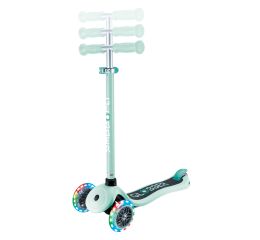 Globber Koloběžka dětská tříkolečková Primo Lights V2 Dark Mint svítící kolečka