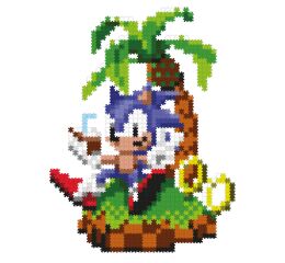 Jixelz REMIX Sonic puzzle plastové pixel art Chillin' Sonic