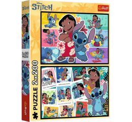 Trefl Puzzle 2x200 Šťastný život Stitche